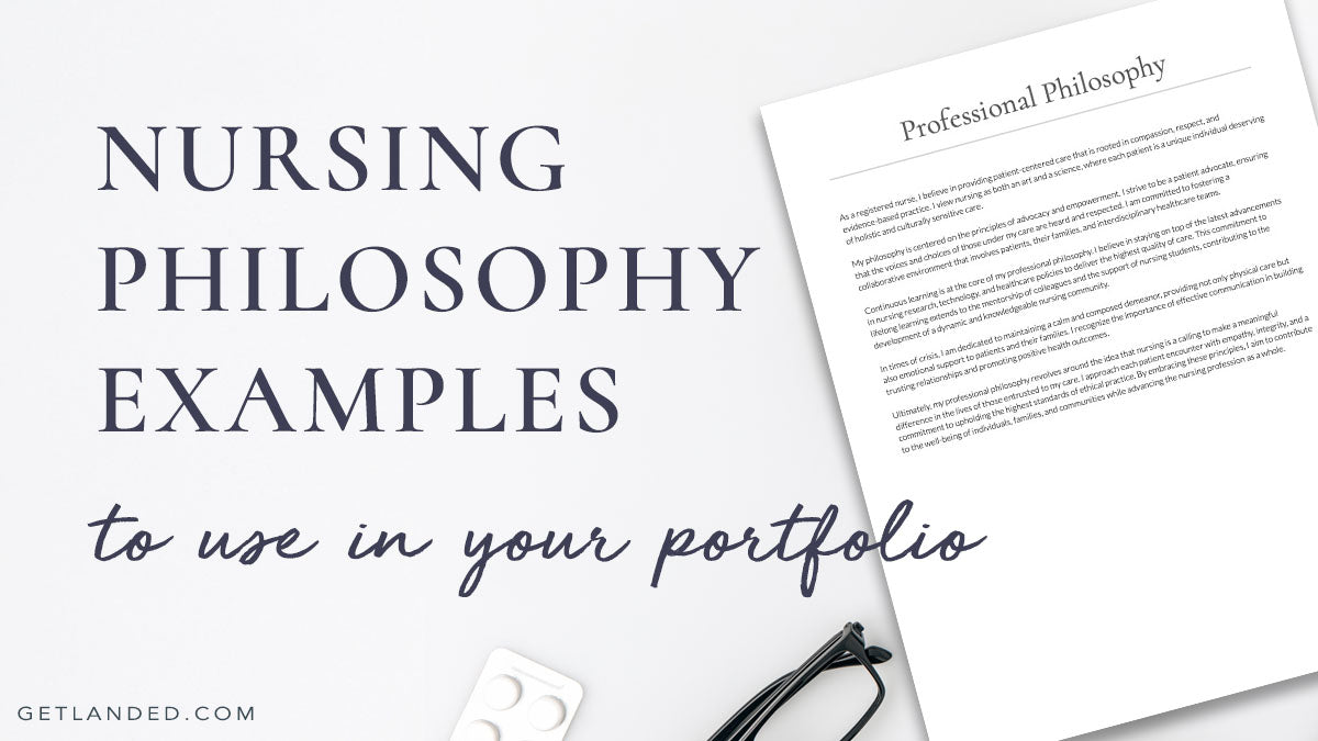 Your Nursing Career with a Personal Philosophy of Nursing