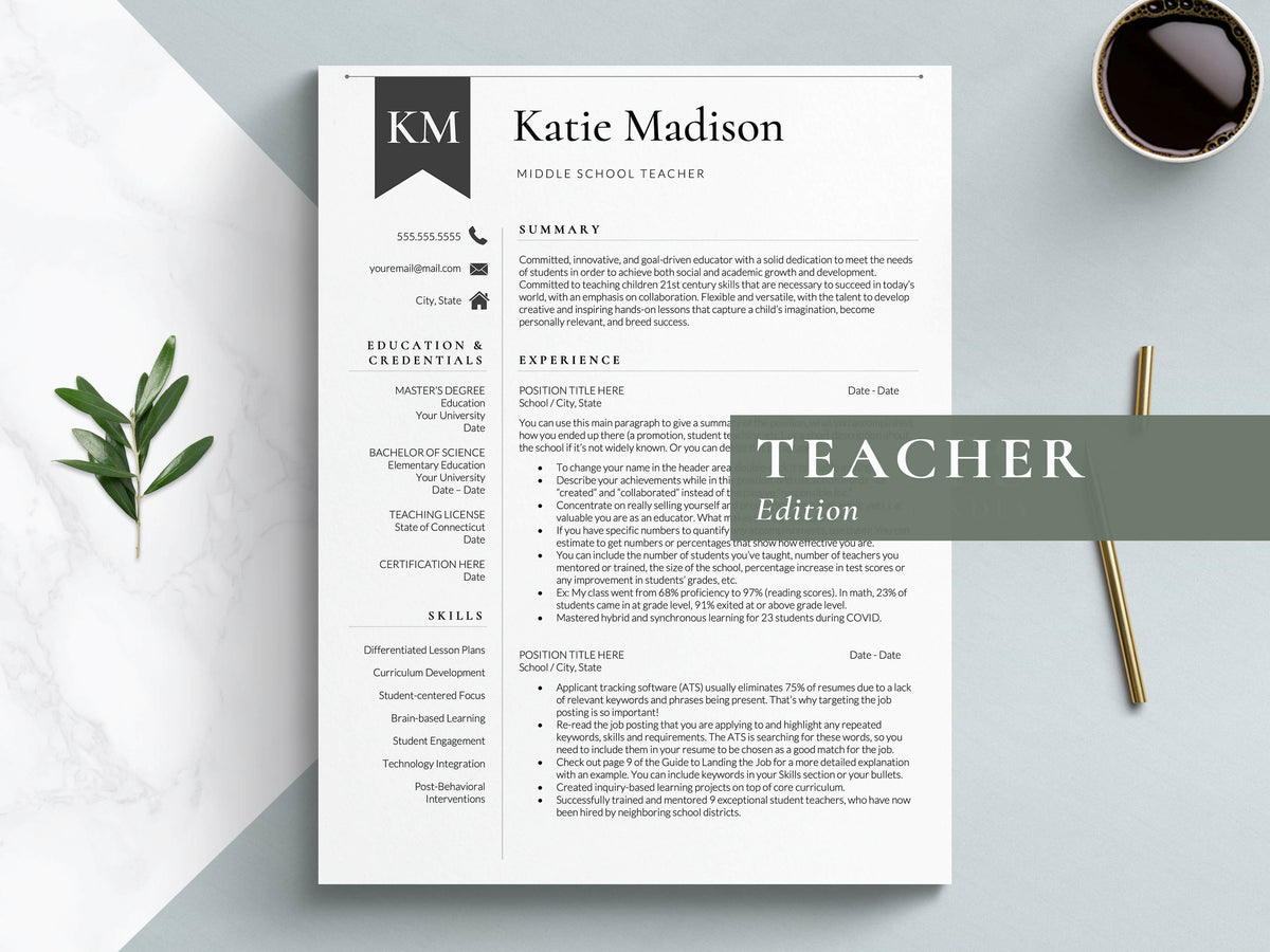 The Best Teacher Resume Templates